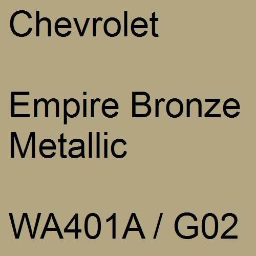 Chevrolet, Empire Bronze Metallic, WA401A / G02.